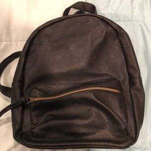 Simple black backpack